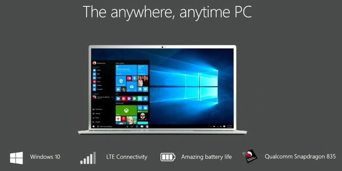 Windows 10 on ARM特性：始终连接，续航优秀