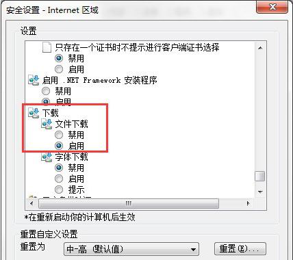 ie浏览器下载不了文件的解决方法