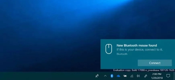 Windows 10 RS4可一键连接蓝牙设备