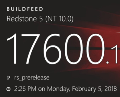 微软开启编译和测试Windows 10 Redstone 5