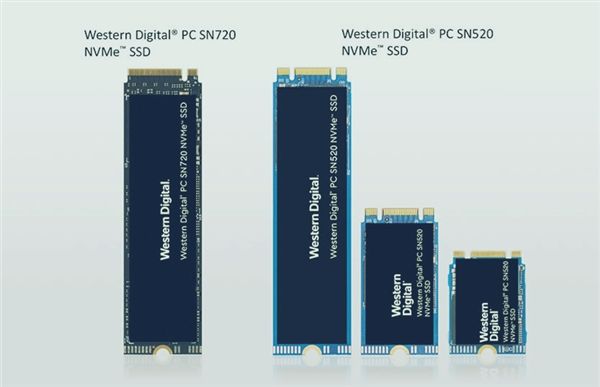 西数SN720/520 NVMe M.2固态盘发布