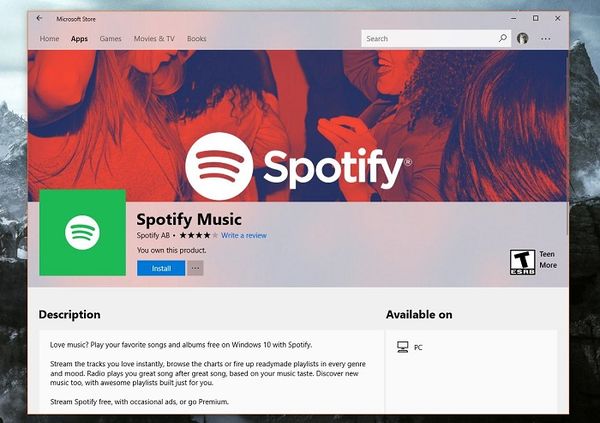 Spotify应用意外导致Windows 10系统恢复功能故障