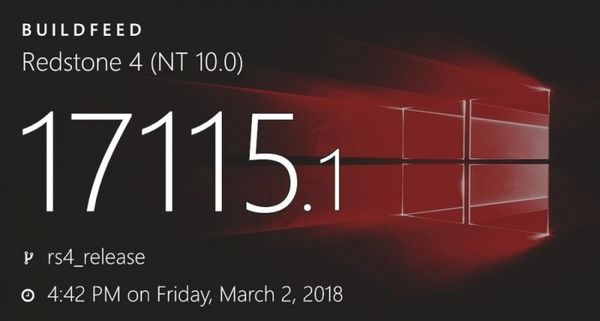 Windows 10 Build 17115发布