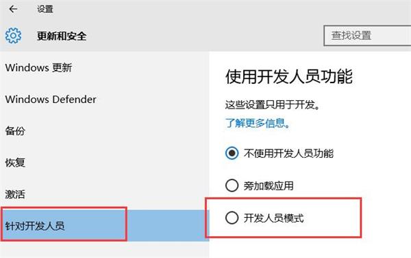 win10系统怎么开启开发者模式