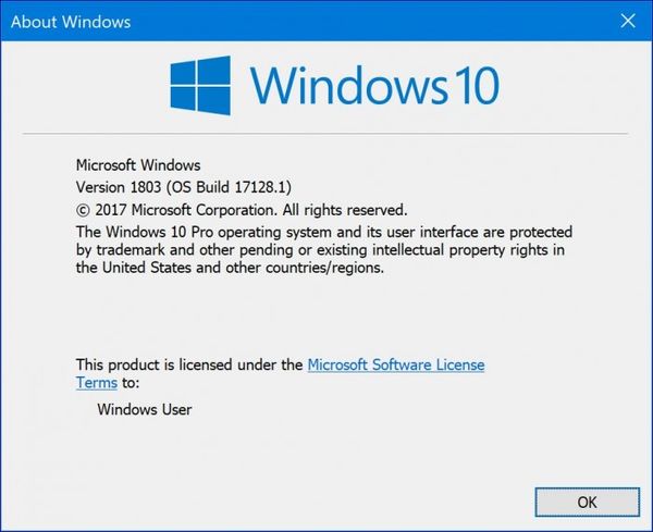 Windows 10 Build 17128