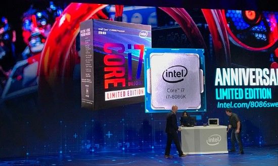 Intel推出i7-8086K纪念版处理器