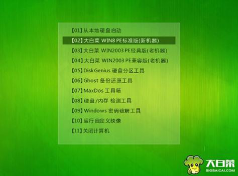 大白菜U盘重装win7系统图解