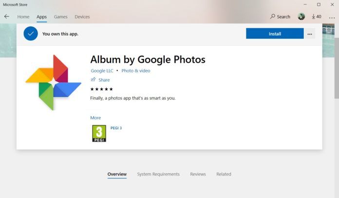 假冒Google Photos现身微软商店恶评数月未被处理