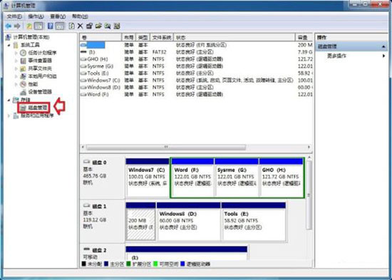 win7系统磁盘脱机问题解决方法