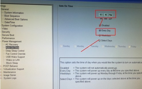 戴尔optlplex电脑定时开机bios设置教程